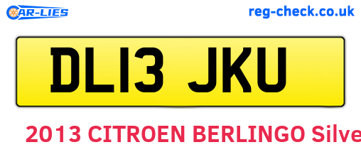 DL13JKU are the vehicle registration plates.