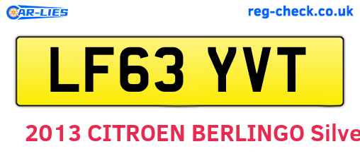 LF63YVT are the vehicle registration plates.