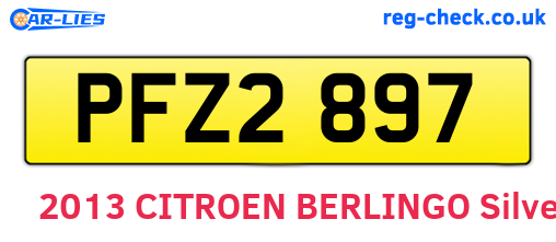PFZ2897 are the vehicle registration plates.