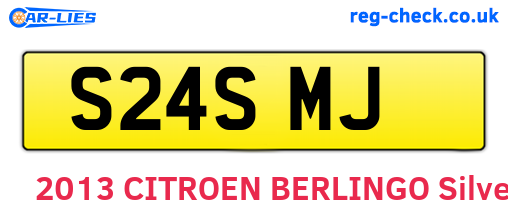 S24SMJ are the vehicle registration plates.