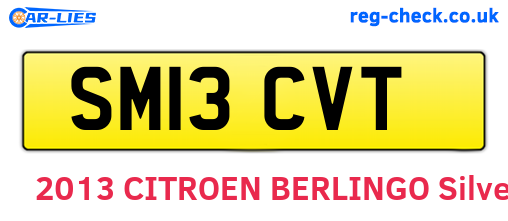 SM13CVT are the vehicle registration plates.