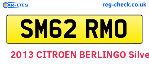 SM62RMO are the vehicle registration plates.