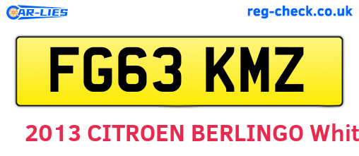 FG63KMZ are the vehicle registration plates.