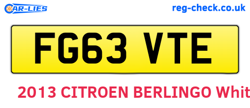 FG63VTE are the vehicle registration plates.