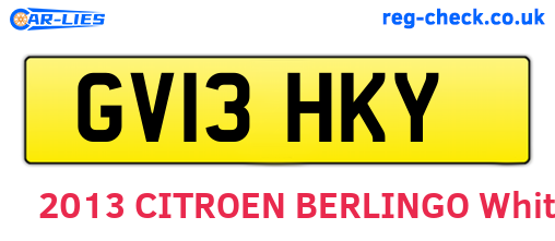 GV13HKY are the vehicle registration plates.