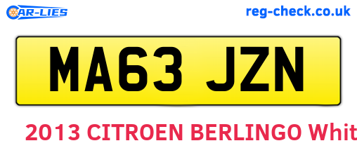 MA63JZN are the vehicle registration plates.
