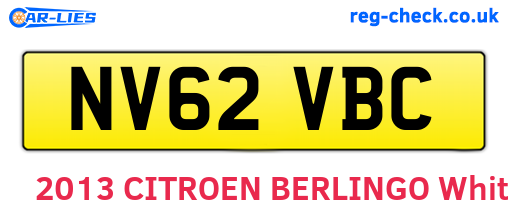 NV62VBC are the vehicle registration plates.