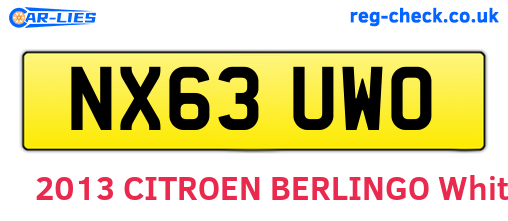 NX63UWO are the vehicle registration plates.