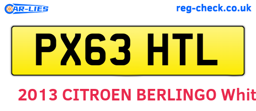 PX63HTL are the vehicle registration plates.