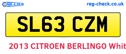 SL63CZM are the vehicle registration plates.