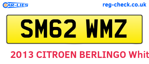 SM62WMZ are the vehicle registration plates.