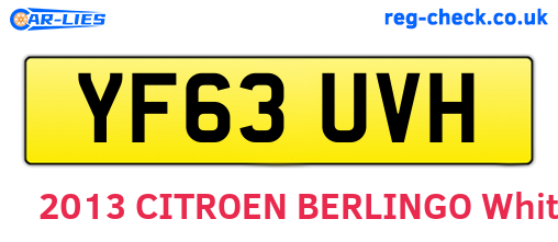 YF63UVH are the vehicle registration plates.