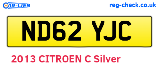ND62YJC are the vehicle registration plates.