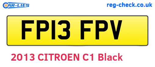FP13FPV are the vehicle registration plates.