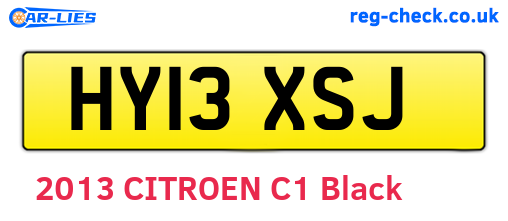 HY13XSJ are the vehicle registration plates.
