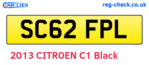 SC62FPL are the vehicle registration plates.