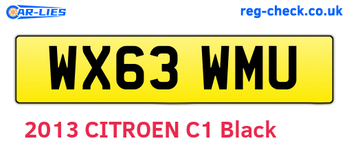 WX63WMU are the vehicle registration plates.