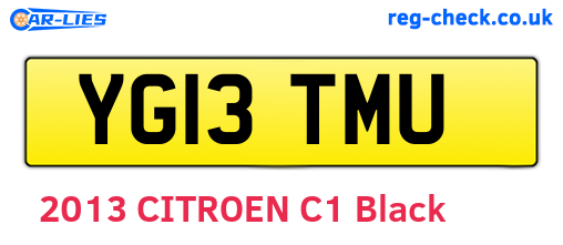 YG13TMU are the vehicle registration plates.