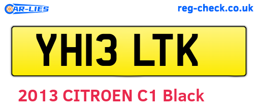 YH13LTK are the vehicle registration plates.
