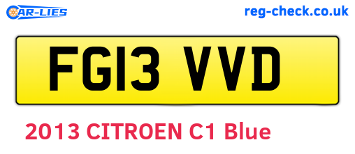 FG13VVD are the vehicle registration plates.