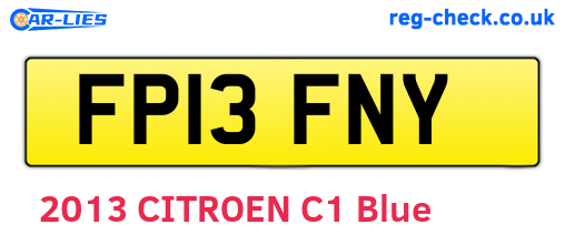 FP13FNY are the vehicle registration plates.