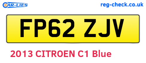 FP62ZJV are the vehicle registration plates.