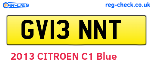GV13NNT are the vehicle registration plates.