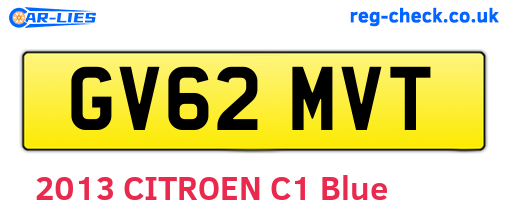 GV62MVT are the vehicle registration plates.