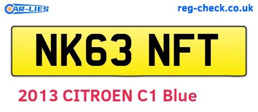 NK63NFT are the vehicle registration plates.