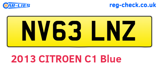 NV63LNZ are the vehicle registration plates.