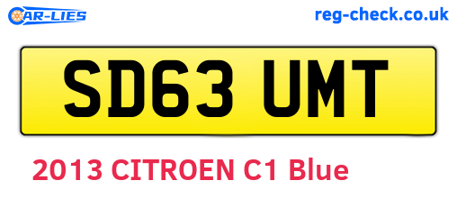 SD63UMT are the vehicle registration plates.