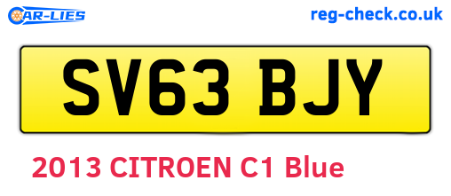 SV63BJY are the vehicle registration plates.