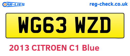 WG63WZD are the vehicle registration plates.