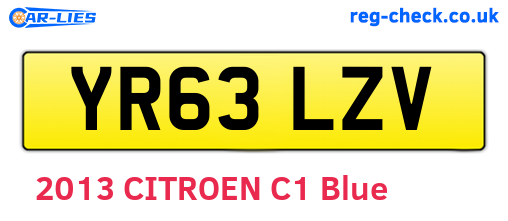 YR63LZV are the vehicle registration plates.