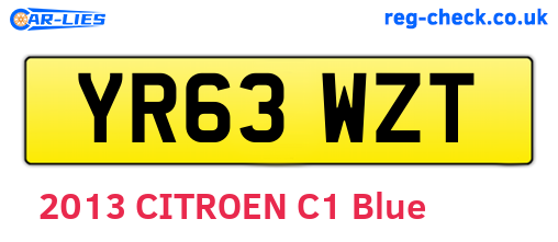 YR63WZT are the vehicle registration plates.