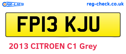 FP13KJU are the vehicle registration plates.