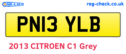 PN13YLB are the vehicle registration plates.