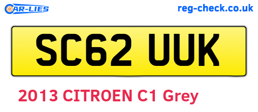 SC62UUK are the vehicle registration plates.