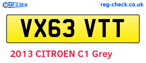 VX63VTT are the vehicle registration plates.