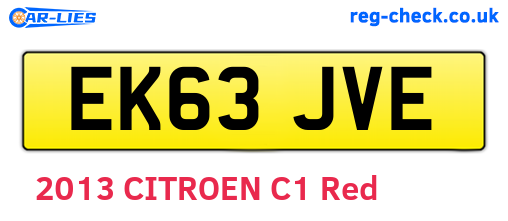 EK63JVE are the vehicle registration plates.