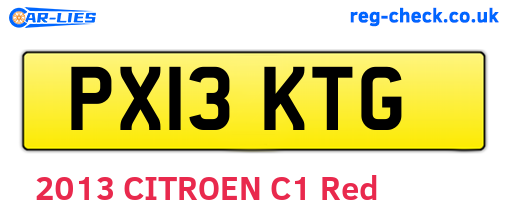 PX13KTG are the vehicle registration plates.
