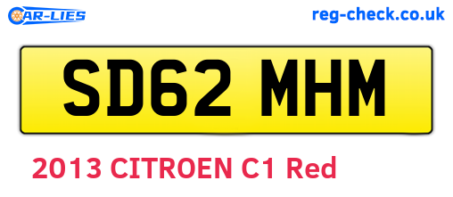 SD62MHM are the vehicle registration plates.