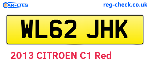 WL62JHK are the vehicle registration plates.