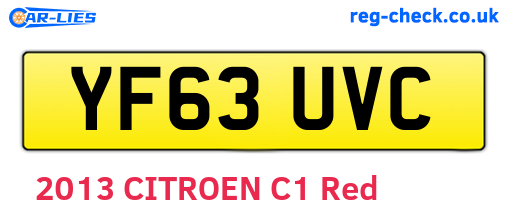 YF63UVC are the vehicle registration plates.