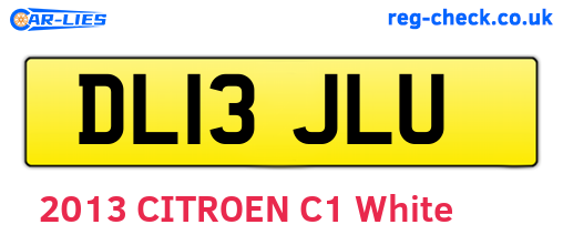 DL13JLU are the vehicle registration plates.