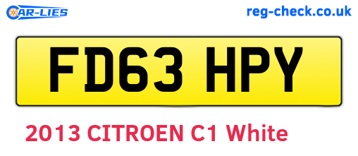 FD63HPY are the vehicle registration plates.