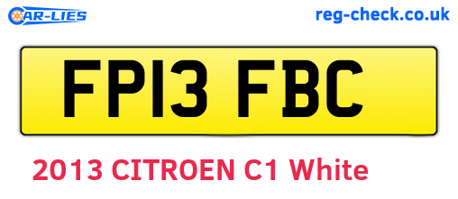 FP13FBC are the vehicle registration plates.