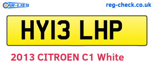 HY13LHP are the vehicle registration plates.