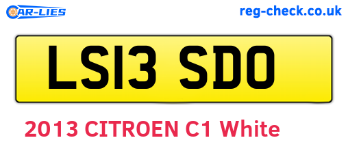 LS13SDO are the vehicle registration plates.