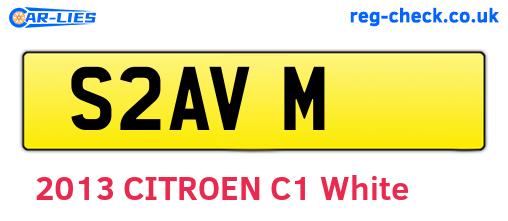 S2AVM are the vehicle registration plates.
